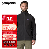 巴塔哥尼亚（Patagonia）男士户外R2抓绒衣透气保暖抓绒夹克开衫外套 TechFace83627 BLK 抓绒摩擦易起球浮绒 S 167/175(CM)  60/68(KG)