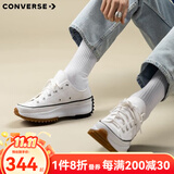 匡威（Converse）RunStarHike 黑白熊猫 高帮厚底增高帆布运动鞋情侣休闲鞋男女鞋 168817C 白低 38 /5.5