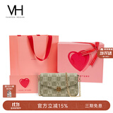 VANESSA HOGAN VH女包山茶花信封包轻奢老花链条小包单肩斜挎包生日礼物送女友