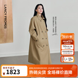 朗姿【25h风衣 Basic衣橱】朗姿25王楚然王安宇同款情侣款风衣通勤风 深米色 XS