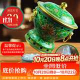 郭一元新景泰蓝珐琅老北京小火锅单人酒精锅环保油火锅一人景泰蓝铜火锅 纤维灯芯30根 7cm