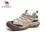 骆驼（CAMEL）踏山男士户外登山复古网面休闲低帮徒步鞋 G14S342046 杏色 42