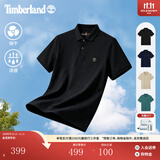 添柏岚（Timberland）官方男装速干凉感POLO衫短袖T恤夏商务通勤A66DU A66DU001/黑色 M