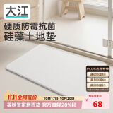 大江【硬】硅藻泥吸水地垫厕所卫生间门口脚垫浴室地垫39x60cm