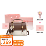 viney包包女包牛皮斜挎剑桥包轻奢单肩小方包生日礼物高级感送女友老婆
