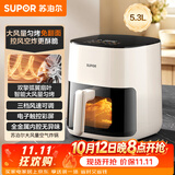 苏泊尔（SUPOR）空气炸锅2026年新款京东自营蒸烤炸一体5.3L大容量全自动家用多功能不用翻面空炸KD53D812C