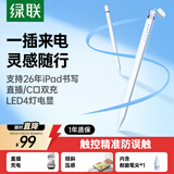 绿联电容笔触控笔【一插即充】适用26年Pro/Air 8/Mini/iPad11苹果平板触屏iPad笔手写笔Pencil