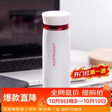 乐扣乐扣（LOCK&LOCK）不锈钢保温杯情侣学生水杯菲特旋转盖轻量杯450ml白红 LHC4131WR