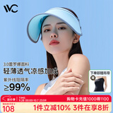 VVC遮阳帽夏季男女户外骑行太阳帽女神帽遮脸防紫外线防晒帽 【经典款】蓝色 可调节