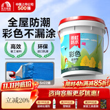 雨虹防水200柔性防水涂料卫生间墙地通用堵漏材料 厨房阳台防水补漏材料 【墙面专用】雨虹彩色刚性 2遍可涂7.5㎡ 17kg 防水涂料