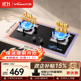 万和【蓝莲花B9L50】4.8kW液化气猛火63%热效率家电以旧换新嵌入家用煤气双炉具台燃气灶