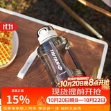 乐扣乐扣（LOCK&LOCK）小水库大容量塑料运动水杯户外冷水壶刻度把手男女杯子1.6L白色