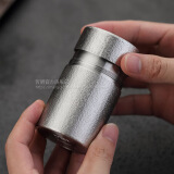 哲明（ZheMing） 螺旋口茶叶罐 锤纹锡罐便携密封纯锡手工茶具茶罐 锤纹-螺旋口（大号）-含保护袋