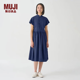 MUJI IDEE 女式 平纹 无袖连衣裙 女装裙子夏季 GAD13C4S 藏青色 L (165/88A)