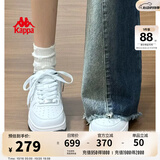 Kappa卡帕女鞋情侣鞋厚底板鞋女2026秋季新款百搭小白鞋休闲运动鞋子女 经典白/海昌蓝 38