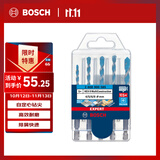 博世（BOSCH）六角柄多功能钻头木材/金属/石材/瓷砖钻孔4/5/6/6/8mm 5支装