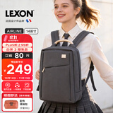 乐上（LEXON）双肩包女14英寸商务笔记本电脑包时尚休闲书包通勤旅行背包银河灰