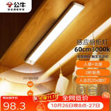 公牛（BULL）感应橱柜灯衣柜灯LED人感光感磁吸 卧室床沿玄关小夜灯60CM3000K