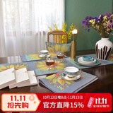 Ekelund 纯棉桌旗 高级感茶几布美式田园中式床旗北欧餐台垫简约桌布 生活餐垫30*45cm【2个一组】