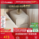 芝华仕（CHEERS）现代简约收纳储物简极易窄床头柜30cm主卧室小柜子白月光G087B白