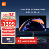 小米（MI）REDMI27英寸4K 99%P3适配苹果色彩90WType-C旋转升降办公显示器A27U Type-C 2027
