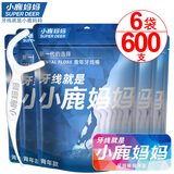 小鹿妈妈超细牙线棒剔牙齿牙签清洁齿缝牙线家庭装便捷100支X6袋成人