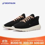 迪卡侬（DECATHLON）运动休闲薄底鞋轻便女鞋透气板鞋软底运动鞋健步鞋WSKS 【轻盈款】经典黑 38