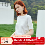 FINITY夏季新款毛针织衫蝙蝠袖时尚气质宽松温柔上衣女 白色 S