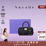 纽芝兰（NUCELLE）飞马波士顿包2026轻奢小众斜挎女士包包真皮手提包情人节生日礼物