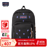 JANSPORT杰斯伯双肩包新款女男暮光复古学生书包旅行包商务通勤电脑包皮革 4QVBGP6 蘑菇屋【刺绣款】侧袋+隔层