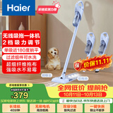 海尔（Haier）无线吸拖一体吸尘器家用车用轻量宠物便携式除尘大功率大吸力干吸湿拖多用随手吸HZG-Y2A 团购礼品