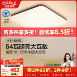 欧普照明（OPPLE）全光谱护眼吸顶灯卧室灯智能照明灯具大瓦数简约大气铭宇4黑方形