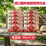 界界乐活力装乳酸菌饮品草莓味 100ml×40瓶含免疫球蛋白儿童整箱
