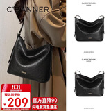 千百度（C.BANNER）牛皮包包女包斜挎包大容量单肩轻奢通勤生日礼物高级感送女友老婆