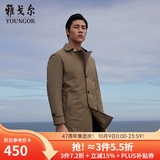 雅戈尔【可脱卸夹棉内胆】保暖夹棉风衣秋季新款男士商务翻领中长款大码 VYCF429949YAA卡其色 XL 180/100A