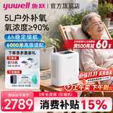 鱼跃（yuwell）便携式制氧机5升L 高原户外随身吸氧老人家用车载充电外出氧气机 【整机1.5kg】高原户外|6H续航（4芯电池）