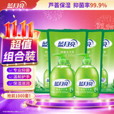 蓝月亮芦荟抑菌99.9%洗手液泡沫丰富滋润500g*2瓶+洗手液补充装500g*4袋
