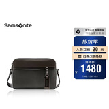 新秀丽斜挎包男士单肩包精品男包旅行背包时尚休闲BC9*09013黑色/咖色