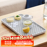 忆壶茶（YIHUTEA）创意家用沥水托盘茶盘多功能塑料茶盘茶托水果盘置物沥水茶盘家用 沥水托盘-大号