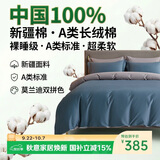 巢歌A类100S新疆长绒棉四件套纯棉大红婚庆马年国庆节送礼套件四季通用酒店民宿床上用品