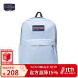 JANSPORT杰斯伯双肩包女学生旅行包26L旅行轻便透气书包男背包 4QUT7G7 雾霾蓝-侧边袋