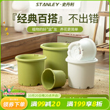 史丹利花盆家用树脂塑料盆栽加厚多肉月季阳台庭院加仑盆象牙白高140mm