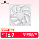 利民（thermalright）TL-C12CW 白色12cm入门级风压扇 经典磁稳S-FDB轴承  4PIN串接PWM接头 1550转速