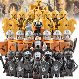 方橙中古士兵中世纪骑士古代士兵魔戒强兽人精灵权力游戏人仔积木玩具 BR310 精灵强兽人鹿家兵24款