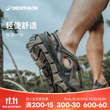 迪卡侬（DECATHLON）登山鞋男户外防滑凉鞋夏季透气耐磨轻便徒步鞋溯溪鞋洞洞鞋 灰色-防撞款-NH500 42
