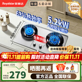 荣事达燃气灶 燃气灶双灶台 煤气灶双灶 燃气灶天然气不锈钢燃气灶嵌入式家用液化气大火力九头猛火灶 【九头鸳鸯】聚能炉头·防锈不锈钢R204 管道天然气5.2kW【火力以产品信息为准】