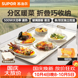 苏泊尔（SUPOR）折叠暖菜板 饭菜保温板热菜板 加热桌垫菜板 分区控温保温板BF8045Z827J（方形）