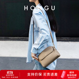 红谷包包女包新款头层牛皮单肩斜挎包时尚简约小方包女生日礼物 大象灰