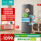 海信（Hisense）256L三门小冰箱风冷无霜小户型租房宿舍家用抗菌灰色一级BCD-256E3SRNKD国家补贴 BCD-256E3SRNKD