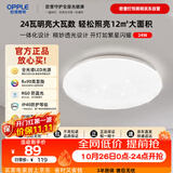欧普照明（OPPLE）吸顶灯阳台灯超薄IP40三防灯24W简约照明灯具玄关走廊快装XK白光